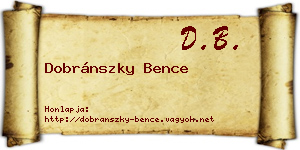 Dobránszky Bence névjegykártya